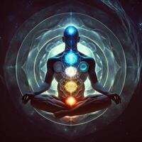 humano interno profundo meditación sistema imagen generativo ai foto