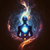 human internal deep meditation system image photo