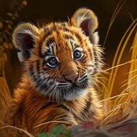 Cute Tiger Cub photo