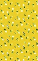 Seamless pattern of daisy flower. cute design concept. Simple and still modern concept. Find fill pattern on swatches vector