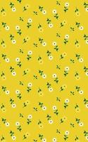 Seamless pattern of daisy flower. cute design concept. Simple and still modern concept. Find fill pattern on swatches vector