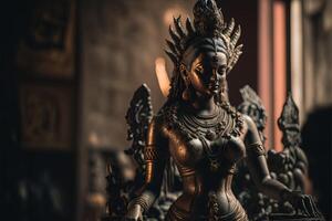 durga godess statue four hand photo