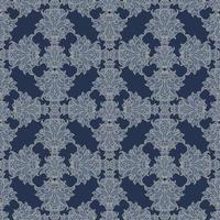 Damask Pattern in Blue Background vector