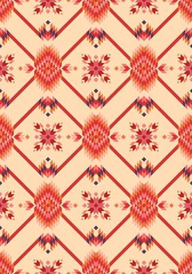 Pattern seamless background vector two tone color blue and yellow. Aztec style.