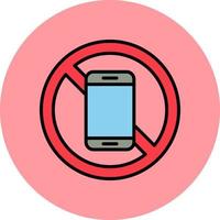 No Mobile Phone Vector Icon