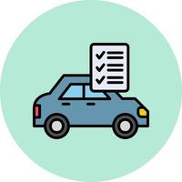 coche Lista de Verificación vector icono