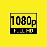 1080p lleno hd vector