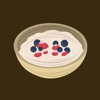 Oatmeal vector illustration for graphic design and decorative element