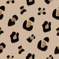 Leopard print, vector seamless pattern in beige and brown colors