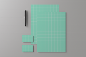 Ilustración 3D. maqueta de papelería blanca. plantilla para el diseño de marca. concepto de negocio. psd