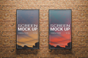 3D Illustration. Blank advertising billboard mockup. Ad and promotion concept. psd