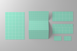3d illustration. Blank paper, business cards and envelope. Mockup template for branding design. Business concept. psd