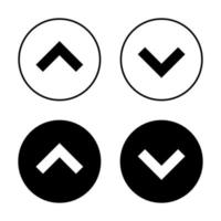 Up and down arrows icon vector in flat style