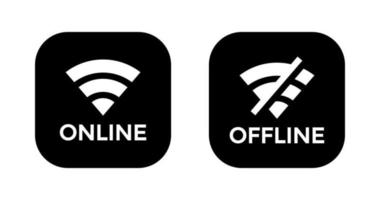 Online offline wifi icon vector. Connect and disconnect network concept vector