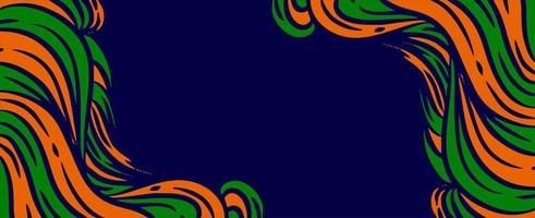 orange and green background frame banner vector