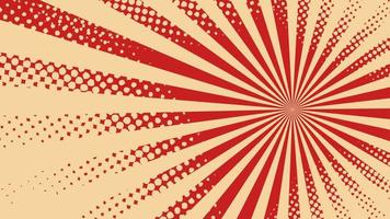 Comic background concept. Red and yellow background with comic strips and dots theme. vector