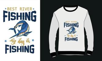 fishing shirt design vector