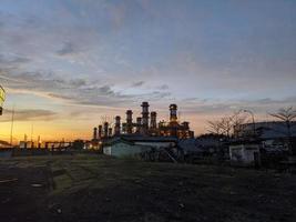 Power plant project with construction work and commissioning plant. The photo is suitable to use for industry background photography, power plant poster and electricity content media.