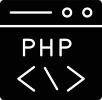 vector diseño php codificación icono estilo