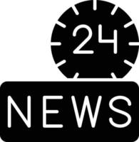 vector diseño 24 horas Noticias icono estilo