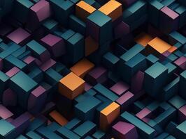 Dark abstract geometric grid pattern Seamless background created with technology photo