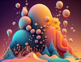 Abstract image featuring a combination of organic and geometric shapes dynamic and energetic background created with technology photo