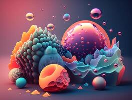 Abstract image featuring a combination of organic and geometric shapes dynamic and energetic background created with technology photo