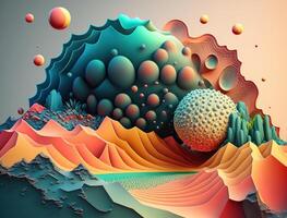 Abstract image featuring a combination of organic and geometric shapes dynamic and energetic background created with technology photo
