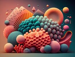 Abstract image featuring a combination of organic and geometric shapes dynamic and energetic background created with technology photo
