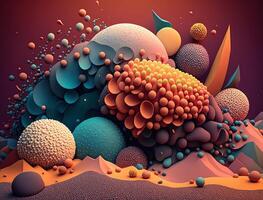 Abstract image featuring a combination of organic and geometric shapes dynamic and energetic background created with technology photo