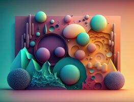 Abstract image featuring a combination of organic and geometric shapes dynamic and energetic background created with technology photo