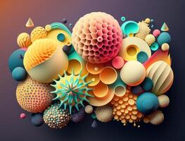 Abstract image featuring a combination of organic and geometric shapes dynamic and energetic background created with technology photo