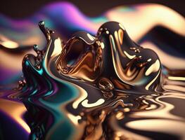 Light pastel colors fluid wavy liquid abstract background created with technology photo
