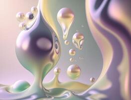 Light pastel colors fluid wavy liquid abstract background created with technology photo