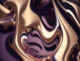 A metallic abstract wavy liquid background technology photo