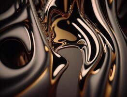 A metallic abstract wavy liquid background technology photo