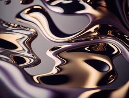 A metallic abstract wavy liquid background technology photo