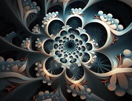 Fractal mandala Sacred geometry background created with technology photo