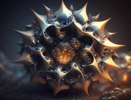 Fractal mandala Sacred geometry background created with technology photo