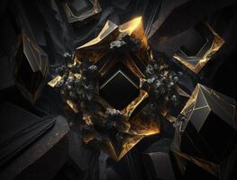 Fractal mandala Sacred geometry background created with technology photo