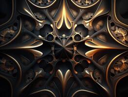 Fractal mandala Sacred geometry background created with technology photo