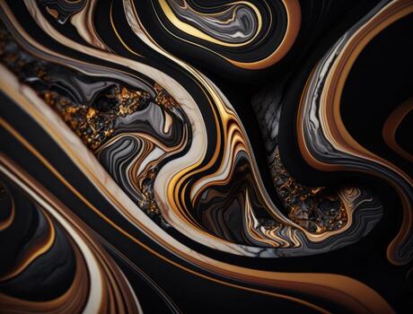 Marble stone texture background material with elements of semi-precious stones and gold created with technology photo