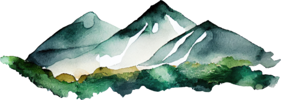 Mountains Watercolor Illustration png