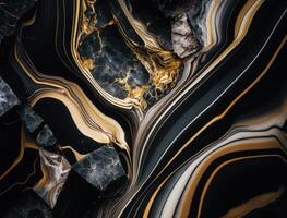 Marble stone texture background material with elements of semi-precious stones and gold created with technology photo