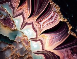 Marble stone texture background material with elements of semi-precious stones and gold created with technology photo