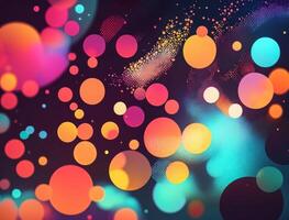 Colorful abstract geometric background with dot shapes pointillism style created with technology photo