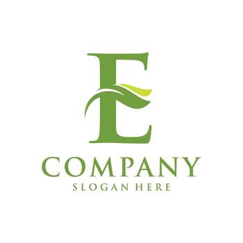 letra mi hoja inicial logo vector