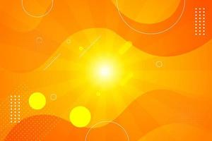 Abstract yellow and orange fluid shape modern background vector