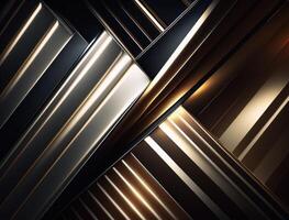 Modern technology abstract texture with diagonal metallic lines created with technology photo