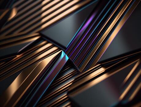 Modern technology abstract texture with diagonal metallic lines created with technology photo